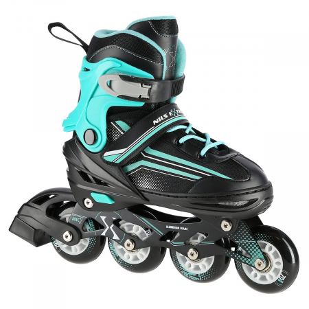 Patine de gheata - Role Reglabile 2in1 Nils Extreme NH18190 Negru/Albastru