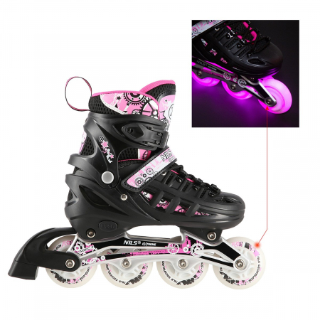 Role Reglabile 4in1 Nils Extreme LED NH10905-Negru/Roz [7]