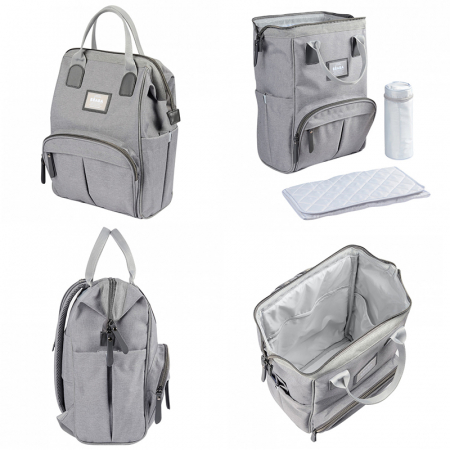 Rucsac de infasat Beaba Wellington Heather Grey [3]