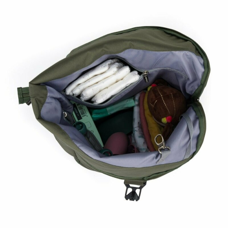 Rucsac pentru mamici, Petite&Mars, Jackob, Compartimentare multipla, Buzunare termoizolante si impermeabile si pentru laptop, Sistem prindere carucior, Include salteluta de infasat, 30 x 46 x 15 cm, V [6]