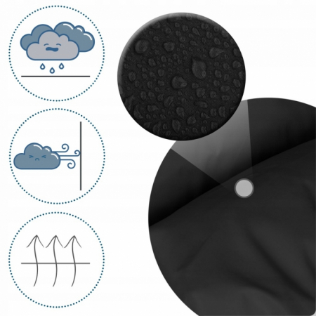 Sac de dormit 95 x 48 cm Ricokids Elmi 720008 - Negru [2]