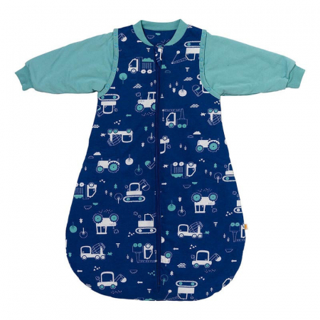 Sac de dormit copii - Sac de dormit cu maneca lunga detasabila Excavator 80 cm 2.5 Tog - Slumbersac