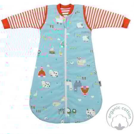 Sac de dormit copii - Sac de dormit cu maneca lunga detasabila Farmyard 70 cm 2.5 Tog - Slumbersac