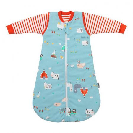 Sac de dormit copii - Sac de dormit cu maneca lunga detasabila Farmyard 80 cm 2.5 Tog - Slumbersac