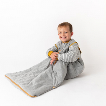 Sac de dormit cu maneca lunga detasabila Gray Mottled Stripes 110 cm 2.5 Tog - Slumbersac [2]