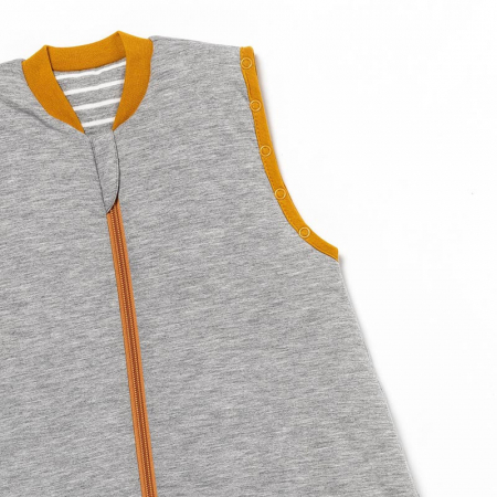 Sac de dormit cu maneca lunga detasabila Gray Mottled Stripes 70 cm 2.5 Tog - Slumbersac [2]