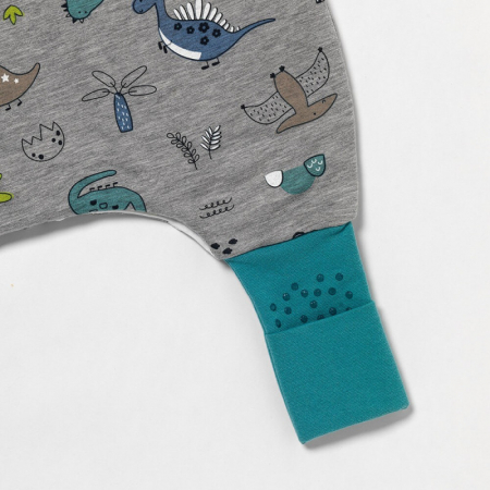 Sac de dormit cu picioruse si maneca lunga detasabila Dinosaur 70 cm + manseta 2.5 Tog - Slumbersac [3]
