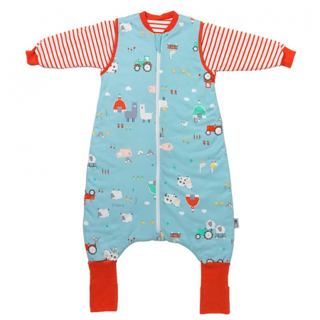 Sac de dormit 130 cm - Sac de dormit cu picioruse si maneca lunga detasabila Farmyard 130 cm + manseta 2.5 Tog - Slumbersac