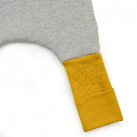 Sac de dormit cu picioruse si maneca lunga detasabila Gray Mottled Stripes 70 cm + manseta 2.5 Tog - Slumbersac [1]