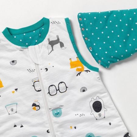 Sac de dormit cu picioruse si maneca lunga detasabila Polar Pals 110 cm + manseta 2.5 Tog - Slumbersac [1]