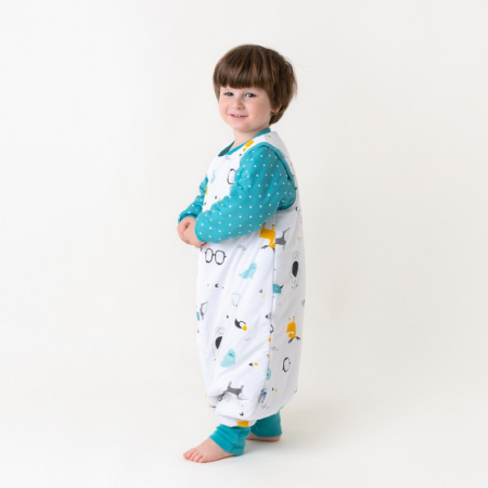 Sac de dormit cu picioruse si maneca lunga detasabila Polar Pals 130 cm + manseta 2.5 Tog - Slumbersac [1]