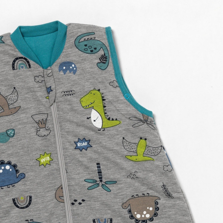 Sac de dormit cu picioruse si talpa antiderapanta Dinosaur 80 cm + manseta 1.0 Tog - Slumbersac [1]