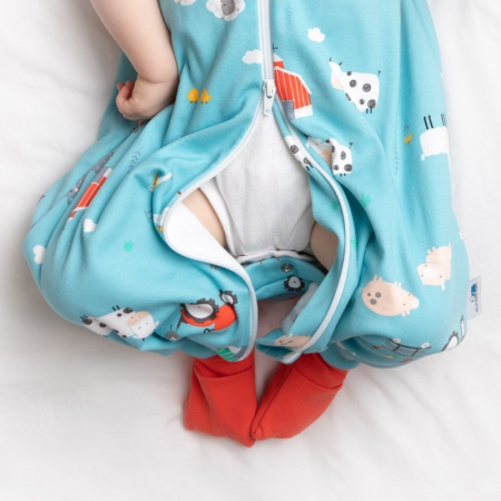 Sac de dormit cu picioruse si talpa antiderapanta Farmyard 80 cm + manseta 1.0 Tog - Slumbersac [6]