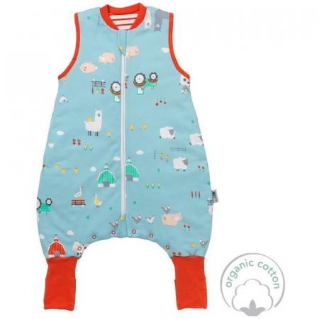 Sac de dormit 80 cm - Sac de dormit cu picioruse si talpa antiderapanta Farmyard 80 cm + manseta 1.0 Tog - Slumbersac