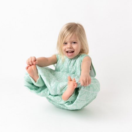 Sac de dormit cu picioruse si talpa antiderapanta Leaves 100 cm + manseta 1.0 Tog - Slumbersac [1]