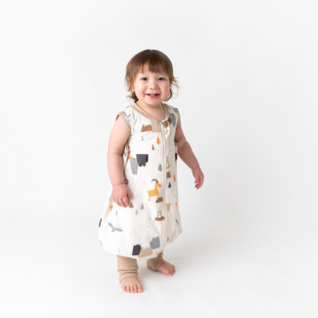 Sac de dormit cu picioruse si talpa antiderapanta Mountain Animals 110 cm + manseta 1.0 Tog - Slumbersac [1]