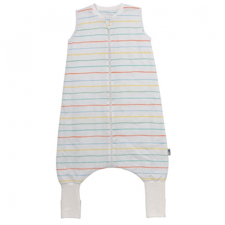 Sac de dormit copii - Sac de dormit cu picioruse si talpa antiderapanta Rainbow Stripes 110 cm + manseta 1.0 Tog - Slumbersac