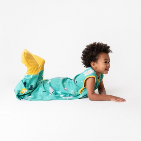 Sac de dormit cu picioruse si talpa antiderapanta Woodland Animals 120 cm + manseta 1.0 Tog - Slumbersac [1]