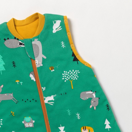 Sac de dormit cu picioruse si talpa antiderapanta Woodland Animals 120 cm + manseta 1.0 Tog - Slumbersac [3]