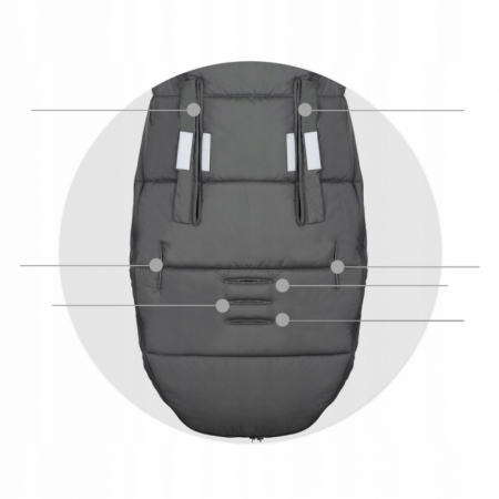 Sac de dormit Ricokids 95 x 48 cm Ricokids Elmi 720001 - Gri inchis [5]