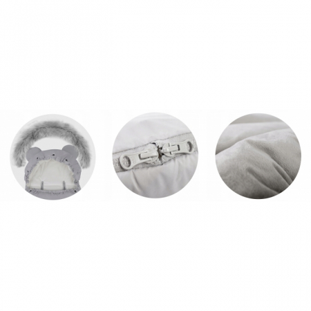 Sac de dormit Ricokids 95 x 48 cm Ricokids Elmi 720002 - Gri deschis [4]