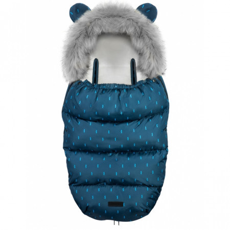 Sac de dormit copii - Sac de dormit Ricokids 95 x 48 cm Ricokids Elmi 720004 - Bleumarin cu modele