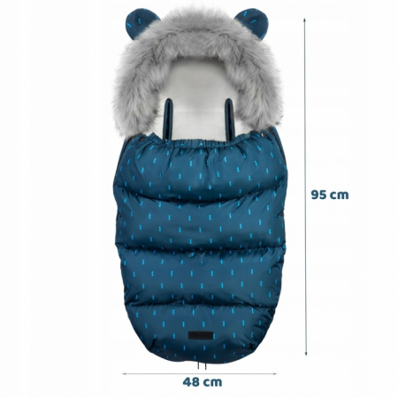 Sac de dormit Ricokids 95 x 48 cm Ricokids Elmi 720004 - Bleumarin cu modele [6]
