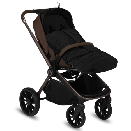 Sac de iarna, Lionelo, Oli, pentru carucior, landou sau scaun auto, 101x45 cm, Impermeabil, Rezistent pana la -20 grade, Extensibil, Negru [10]