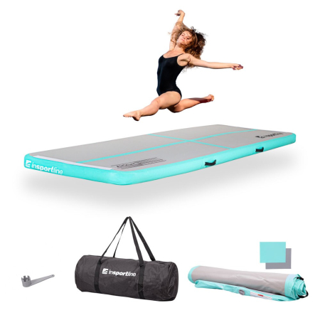 Saltele si Covoare sport Fitness sau Yoga - Saltea gonflabila gimnastica inSPORTline Airstunt 300 x 100 x 10 cm, Alb