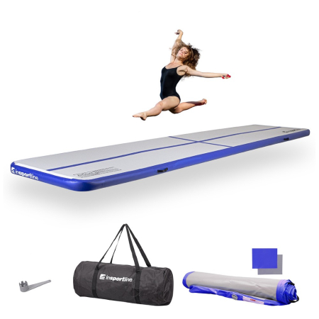 Saltele si Covoare sport Fitness sau Yoga - Saltea gonflabila gimnastica inSPORTline Airstunt 500 x 100 x 10 cm, Alb