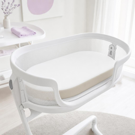Saltea ovala DualNest 74x38x10 cm in 3 straturi, husa Jacquard Deluxe, compatibila Chicco Baby Hug [3]