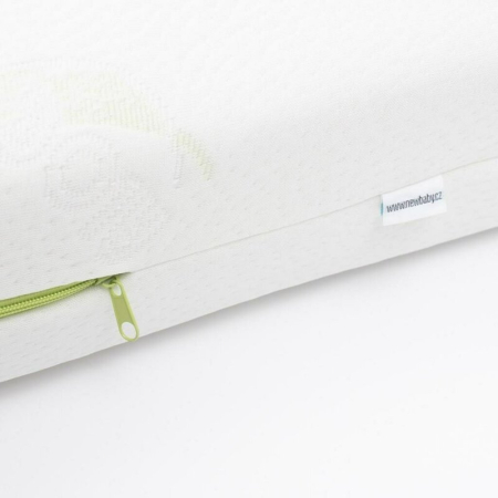 Saltea pentru patut, New Baby, Classy, 120x60x12 cm, cu Aloe Vera, Compozitie Visco-Molitan-Cocos, Hipoalergenica si antibacteriana, cu husa detasabila, Alb [2]