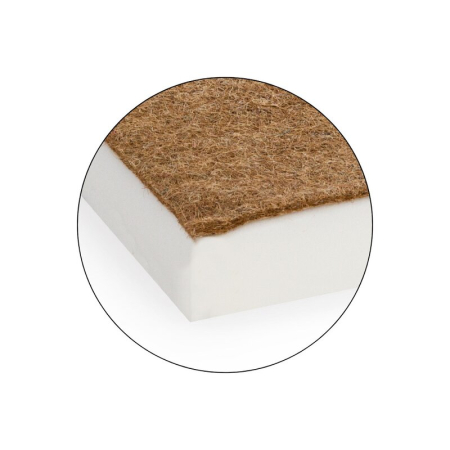 Saltea pentru patut, Petite&Mars, Coco Dream, Cocos-Spuma, cu husa detasabila, 120x60x8 cm, Alb [5]