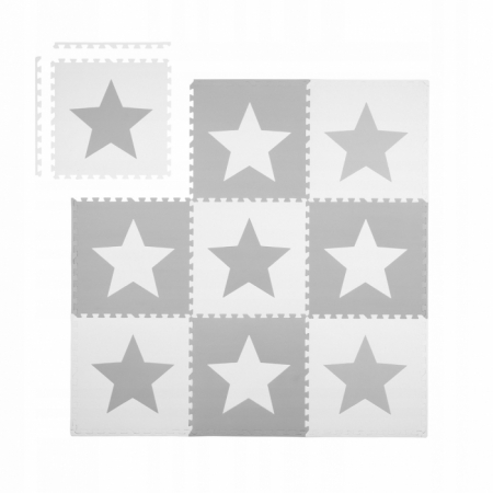 Salteluta de joaca 180 X 180 cm Ricokids 7502 - Gri cu stele [3]