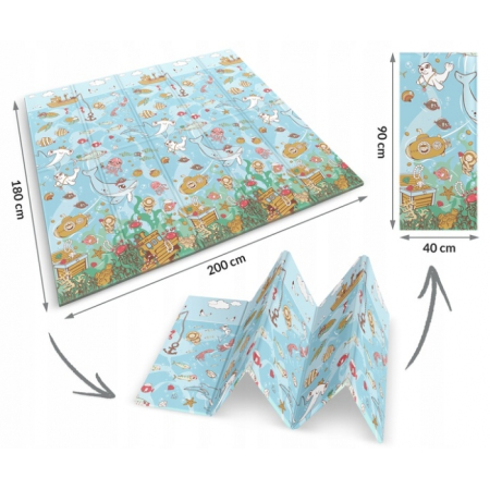 Salteluta de joaca din spuma 200 x 180 x 1 cm Nukido NK-340 Ocean-Forest [8]