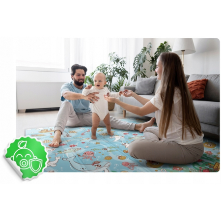 Salteluta de joaca din spuma 200 x 180 x 1 cm Nukido NK-340 Ocean-Forest [3]