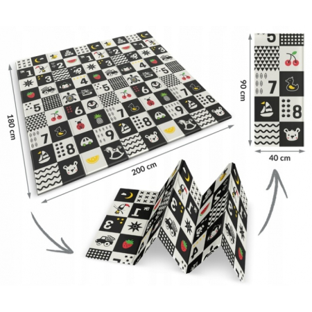 Salteluta de joaca din spuma 200 x 180 x 1 cm Nukido NK-340 Ocean-Numbers [7]