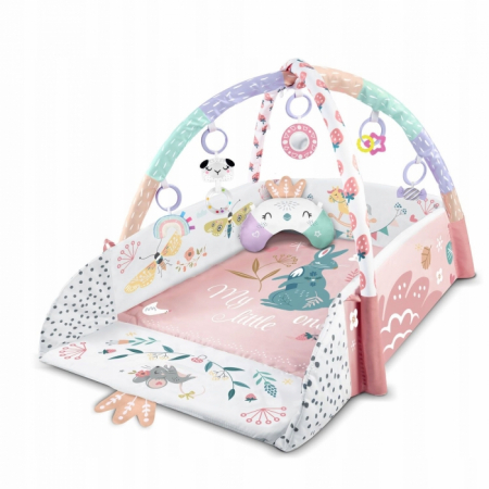 Covorase de joaca - Salteluta de joaca educativa 3 in 1 Nukido 730000 - Roz