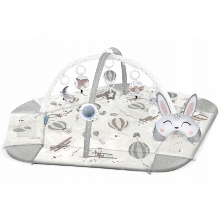 Covorase de joaca - Salteluta de joaca educativa 3 in 1 Nukido 730102 - Gri