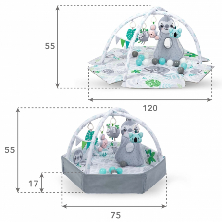 Salteluta de joaca interactiva Kidwell YOGA - Gray [6]