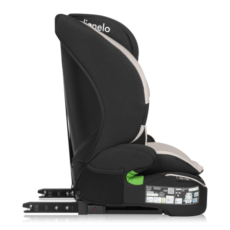 Scaun auto i-Size, Lionelo, Billy , 76 - 150 cm, 1/2/3, Isofix + top tether, Tetiera reglabila in 10 pozitii, Insertie ergonomica, Tapiterie lavabila, Testat la impact, Baza lata, Bej [10]