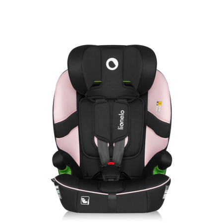 Scaun auto i-Size, Lionelo, Billy , 76 - 150 cm, 1/2/3, Isofix + top tether, Tetiera reglabila in 10 pozitii, Insertie ergonomica, Tapiterie lavabila, Testat la impact, Baza lata, Roz [7]