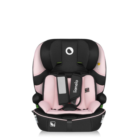 Scaun auto i-Size, Lionelo, Billy , 76 - 150 cm, 1/2/3, Isofix + top tether, Tetiera reglabila in 10 pozitii, Insertie ergonomica, Tapiterie lavabila, Testat la impact, Baza lata, Roz [6]