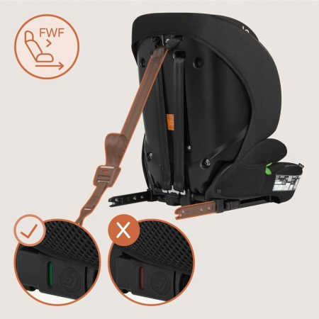 Scaun auto i-Size, Lionelo, Billy , 76 -150 cm, 1/2/3, Isofix + top tether, Tetiera reglabila in 10 pozitii, Insertie ergonomica, Tapiterie lavabila, Testat la impact, Baza lata, Negru/Gri [21]