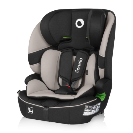 Scaune auto copii - Scaun auto i-Size, Lionelo, Billy , 76 - 150 cm, 1/2/3, Isofix + top tether, Tetiera reglabila in 10 pozitii, Insertie ergonomica, Tapiterie lavabila, Testat la impact, Baza lata, Bej