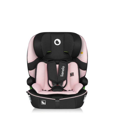 Scaun auto i-Size, Lionelo, Billy , 76 - 150 cm, 1/2/3, Isofix + top tether, Tetiera reglabila in 10 pozitii, Insertie ergonomica, Tapiterie lavabila, Testat la impact, Baza lata, Roz [5]