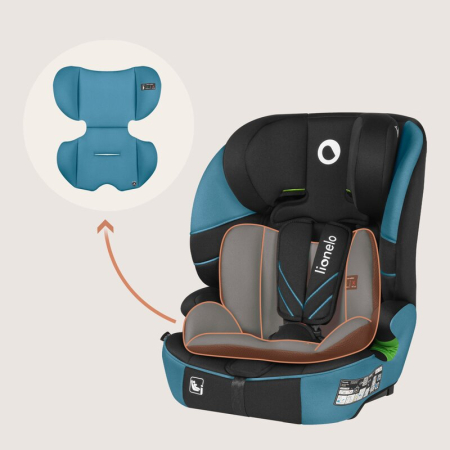Scaun auto i-Size, Lionelo, Levi Fix, 76 - 150 cm, 1/2/3, ISOFIX + Top Tether, Tetiera reglabila in 10 pozitii, Insertie ergonomica Dri-Seat, Tapiterie lavabila, Negru [14]