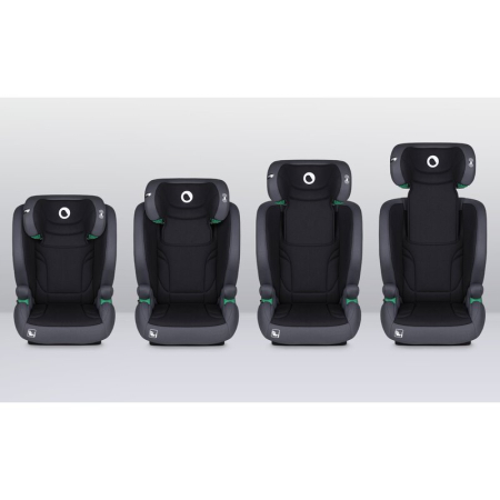 Scaun auto, Lionelo, i-Size Igo, 100- 150 cm, cu isofix, Protectie laterala, Ajustare spatar in 2 pozitii, Tetiera Tri-Guard reglabila in 11 pozitii,  Negru [25]