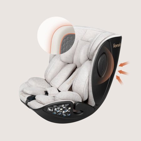 Scaun auto, Lionelo, Moxie Next, i-Size, 40-105 cm, Tetiera reglabila pe 8 trepte, Inclinare spatar in 5 pozitii, Carcasa ventilata, Din bambus, Protectie avansata, Husa detasabila, Conform cu R129, B [24]