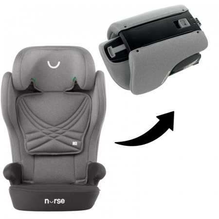 Scaun auto Nurse Spring I-Size cu sistem isofix Pliabil 100-150 cm 4-12 ani conform cu standardul european de securitate ECE R129 Storm [2]